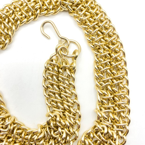 Metal Gold Tone ChainMesh Belt With Long Dangle - Picture 6 of 9